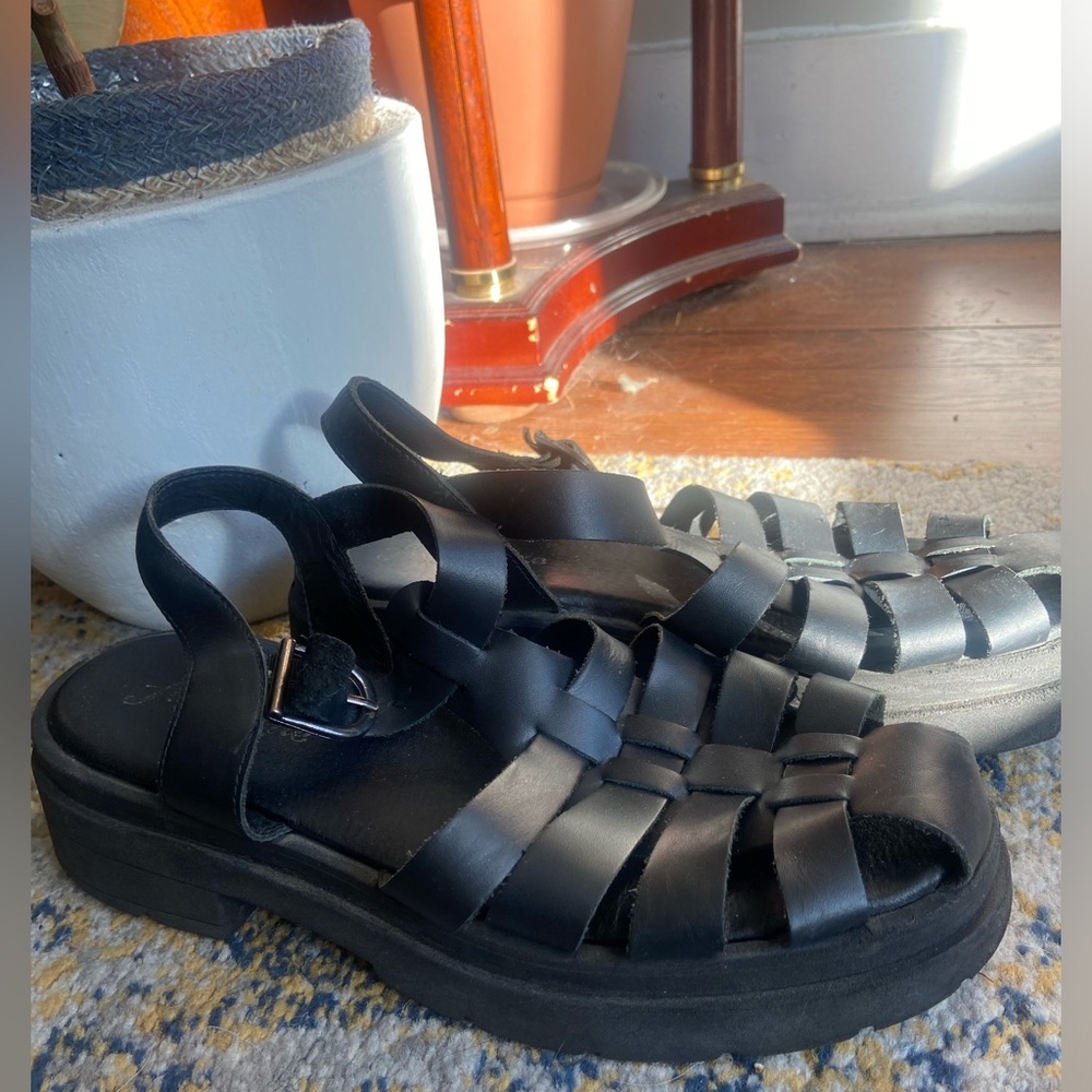 Free people Delaney fisherman platform sandals